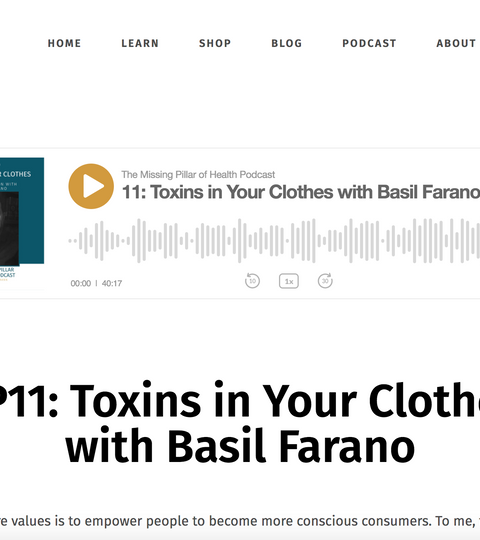 Green At Home Podcast: Toxins in Your Clothes with Basil Farano